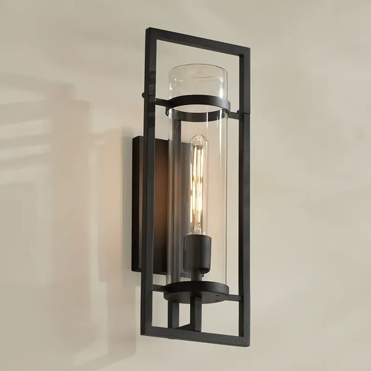 Possini Euro Castello 18"H Sand Black Wall Sconce