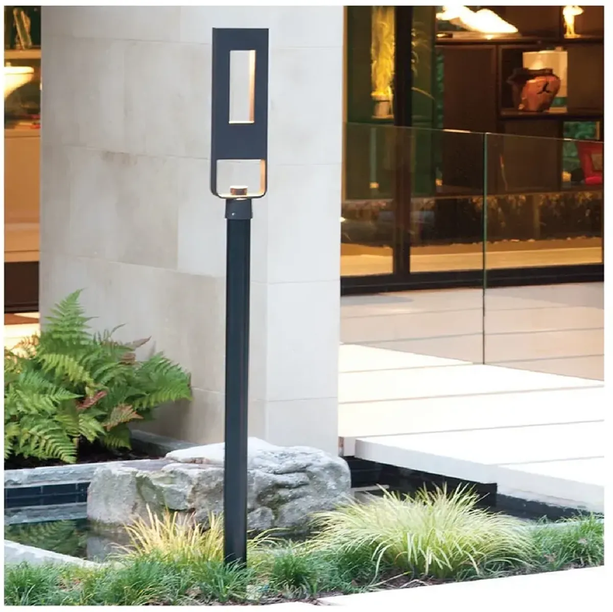 Atlantis 24 1/2" High Black Socketed LED Outdoor Post Light