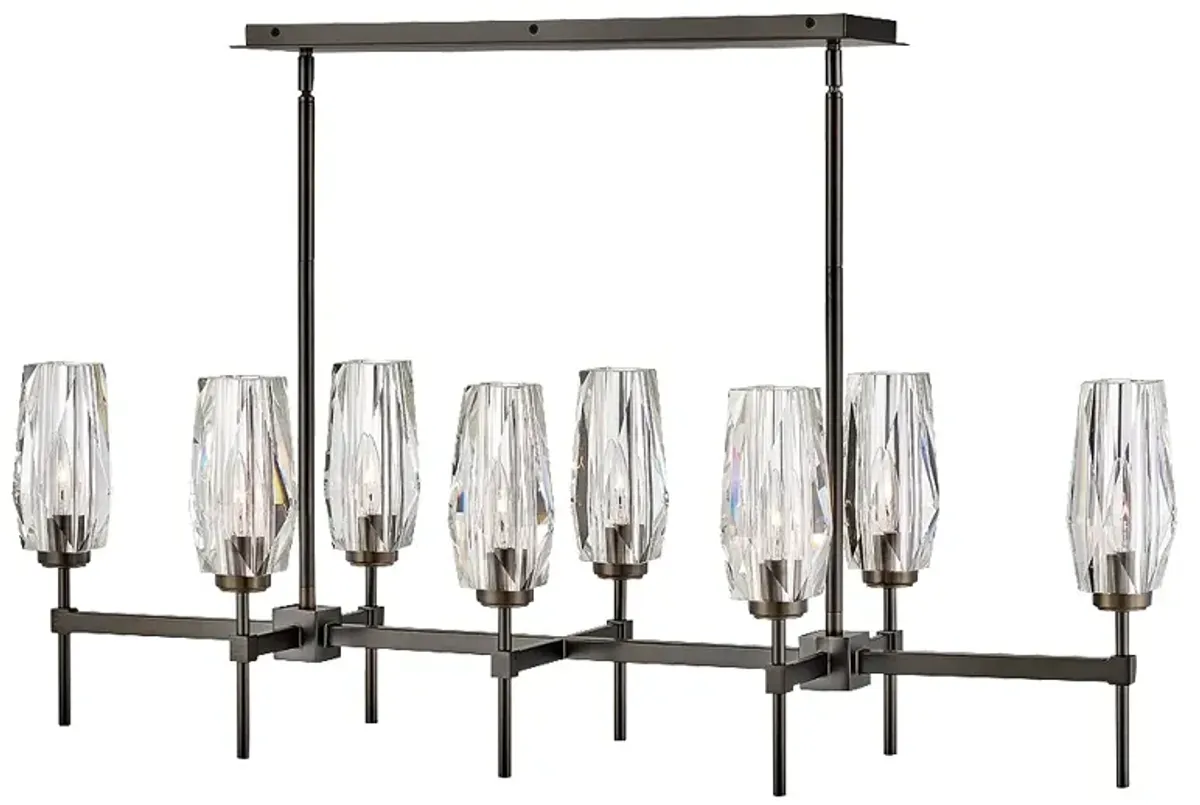 Hinkley Ana 46" Wide Black Oxide 8-Light Linear Chandelier