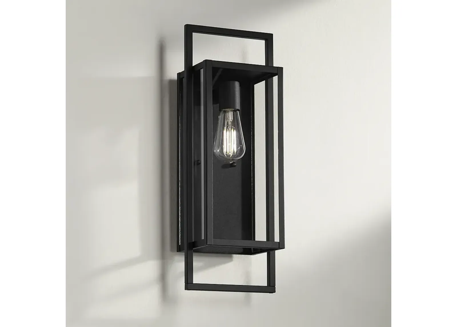 Possini Euro Jericho 19" High Black Modern Wall Sconce