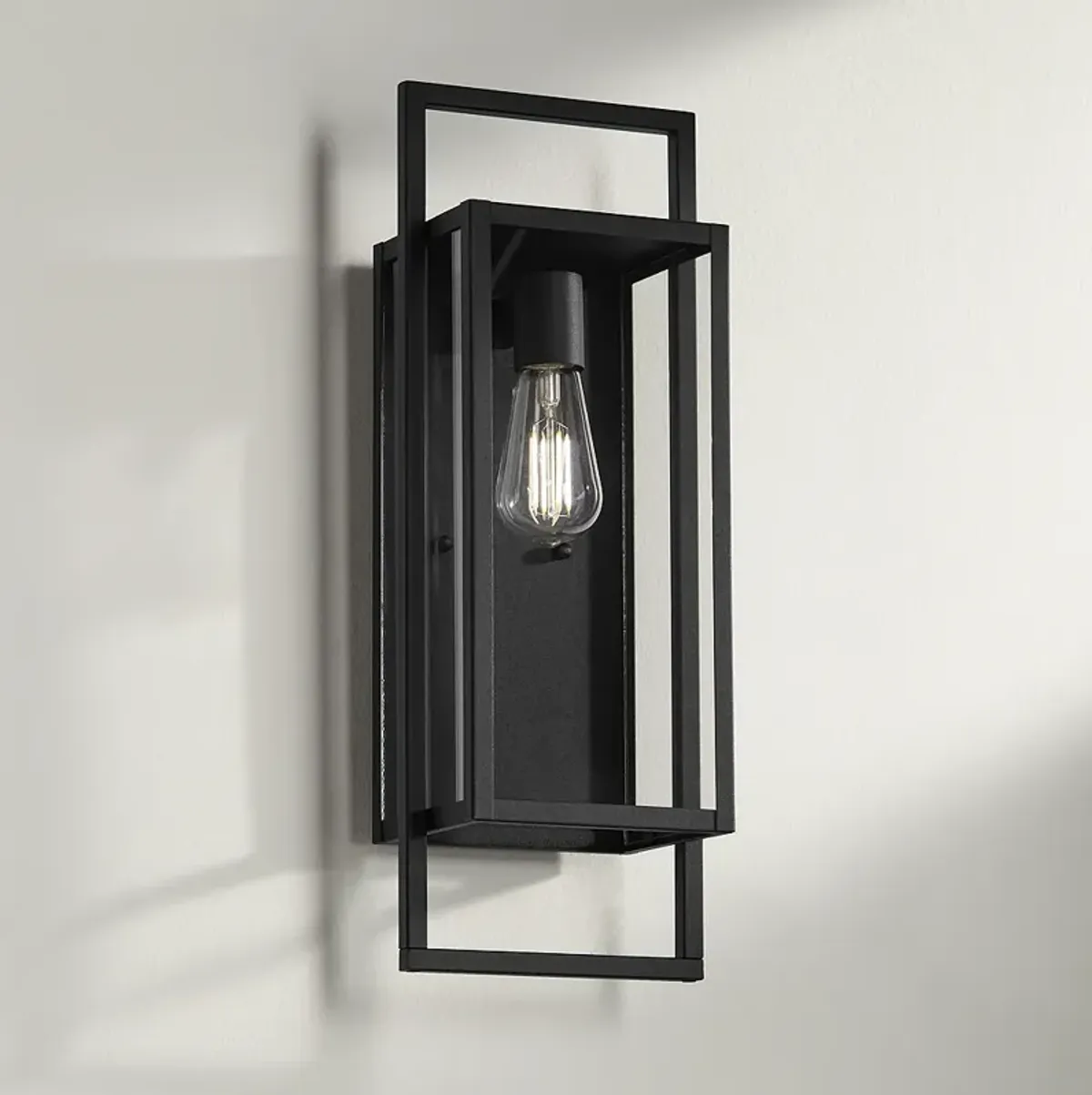 Possini Euro Jericho 19" High Black Modern Wall Sconce