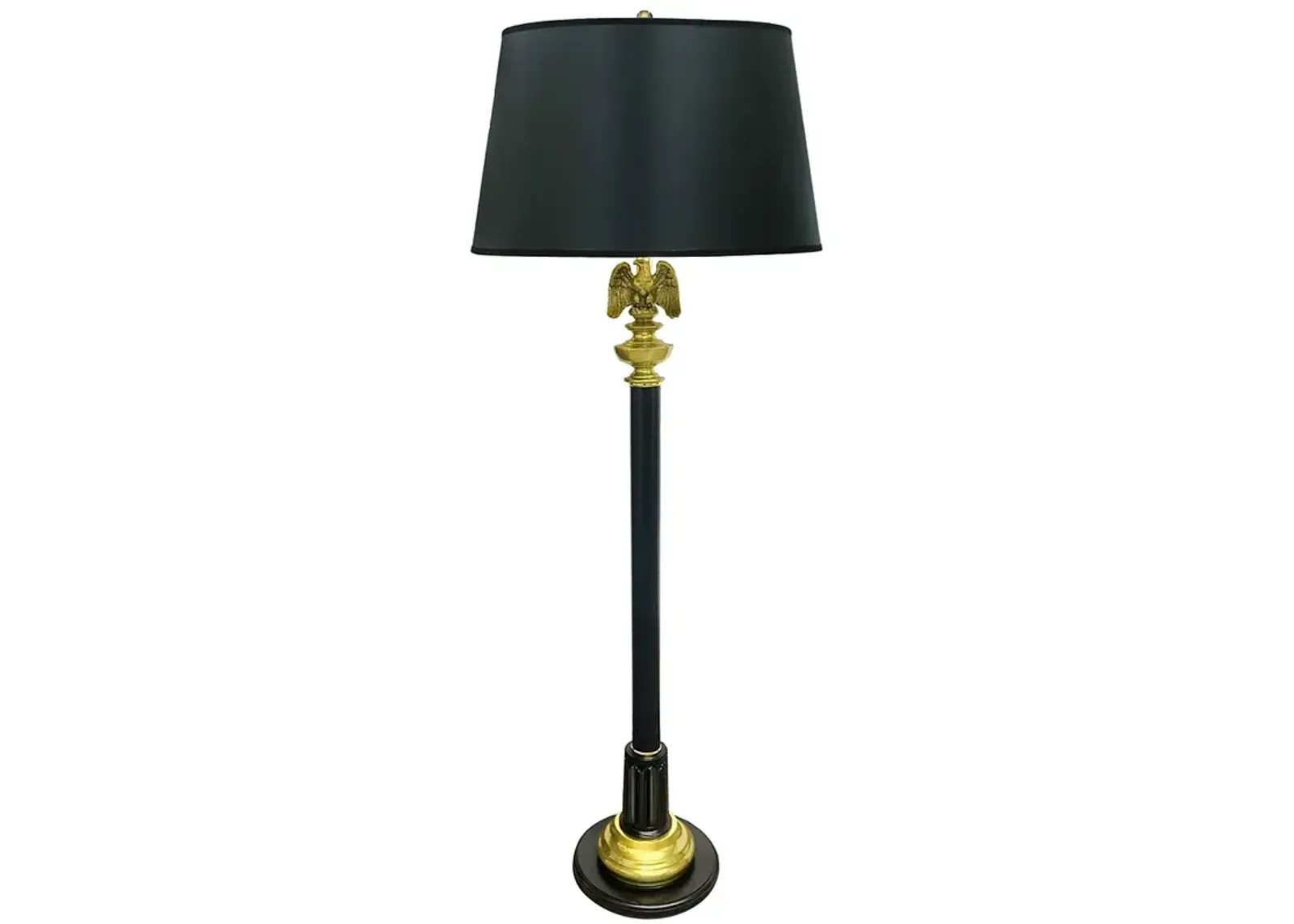 Stiffel Eagle 60" Burnished Brass and Black Traditional Floor Lamp