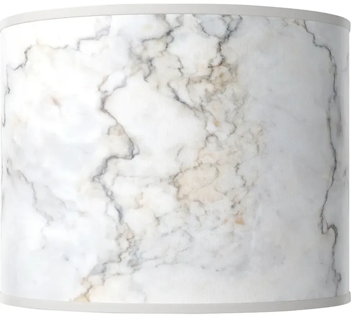 Marble Glow White Giclee Round Drum Lamp Shade 14x14x11 (Spider)