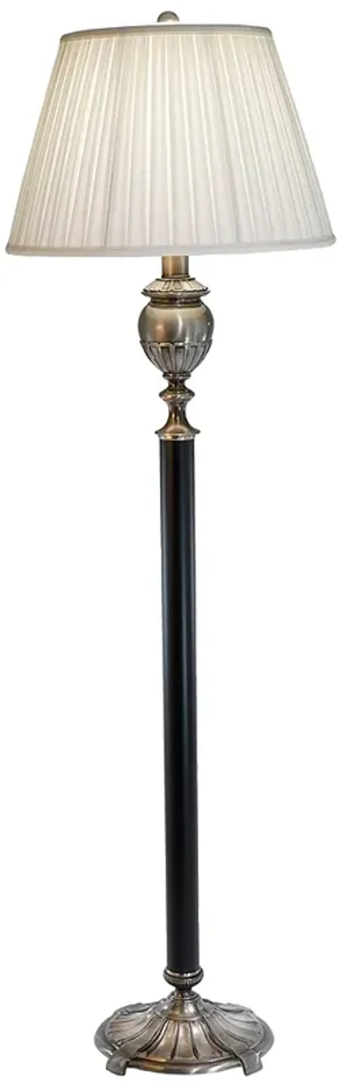 Stiffel Leighton 62" Antique Nickel Matte Black Metal Floor Lamp