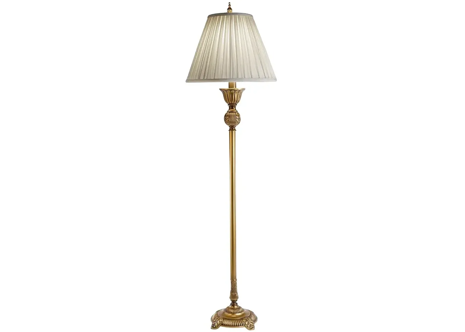 Stiffel Wilson 64" Traditional Antique Brass Finish Metal Floor Lamp