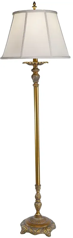 Stiffel Bennett 62" Traditional Artisan Brass Metal Floor Lamp