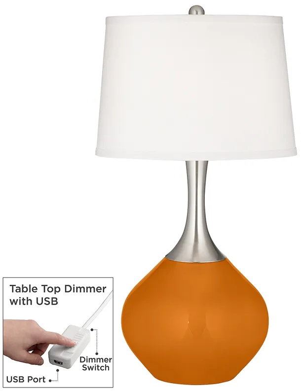 Cinnamon Spice Spencer Table Lamp with Dimmer