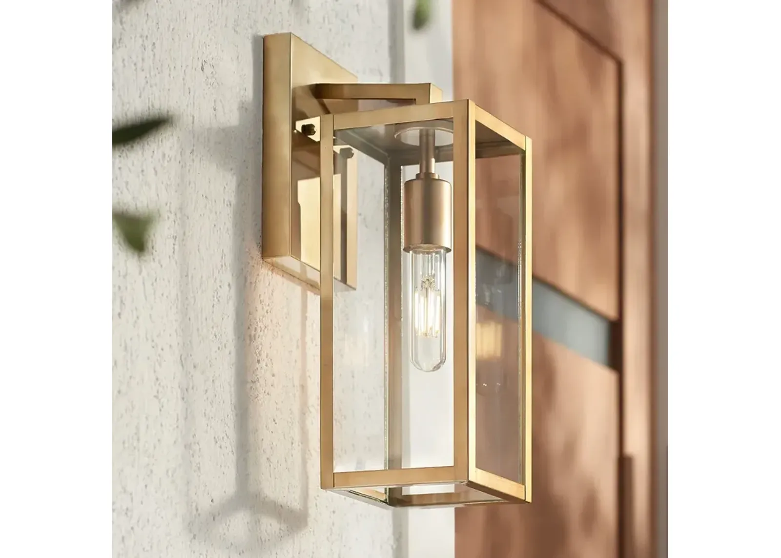 Titan 14 1/4" High Soft Gold Outdoor Wall Light