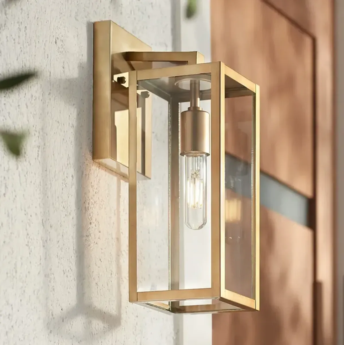 Titan 14 1/4" High Soft Gold Outdoor Wall Light