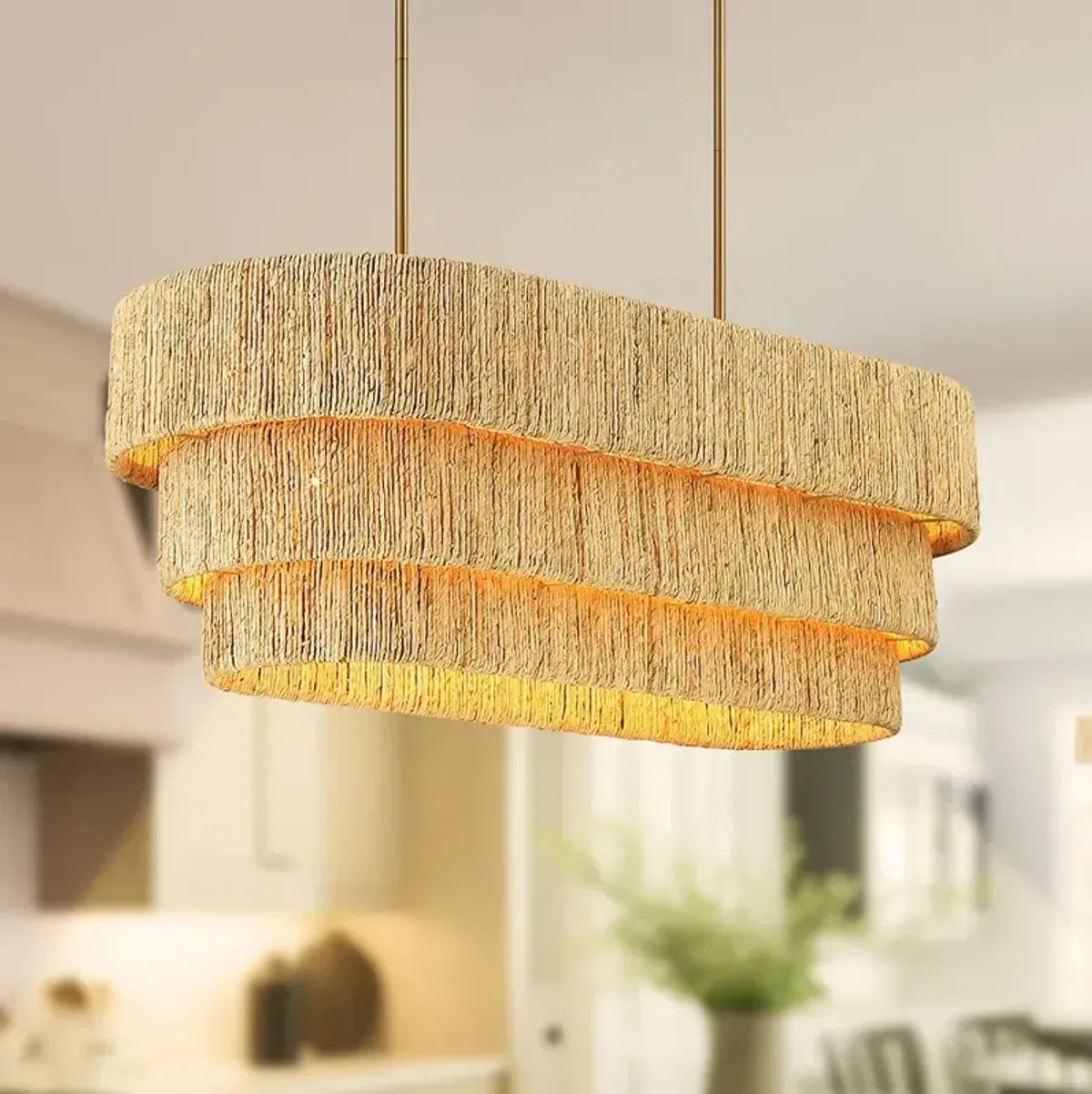 Minka Lavery Caviana 5-Light 48-in Brass Island Chandelier