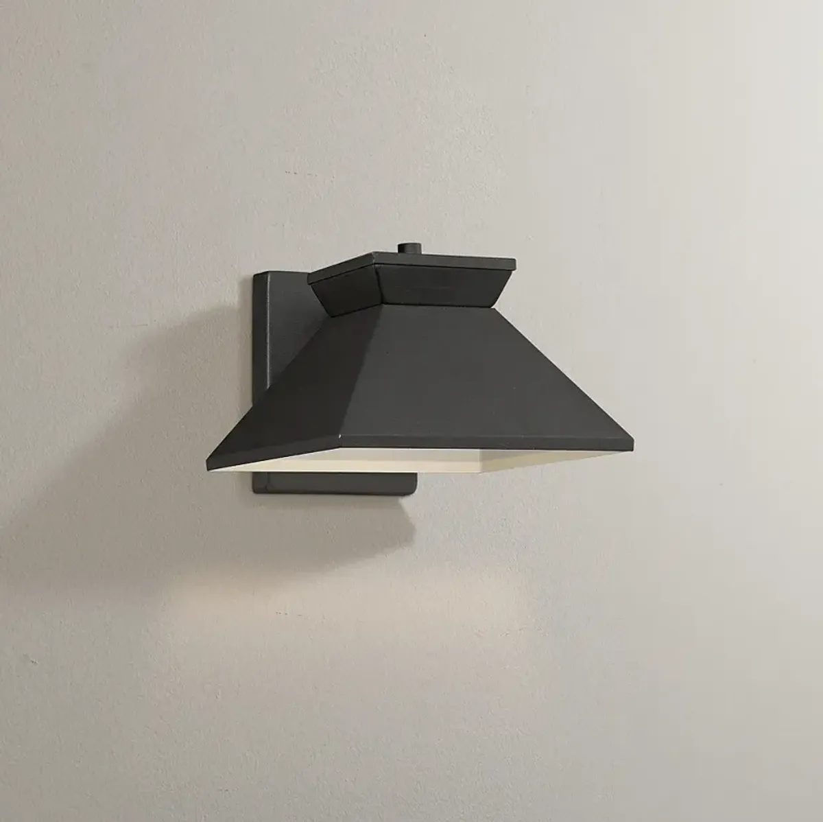 Whatley 6 1/4" High Black Finish Modern Downlight Wall Sconce