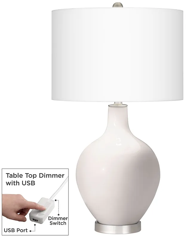 Smart White Ovo Table Lamp With Dimmer