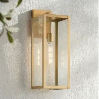 Titan 20 1/4" High Soft Gold Clear Glass Outdoor Wall Light