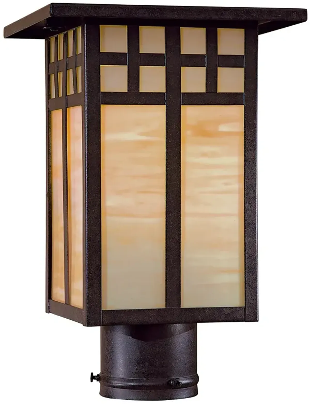 The Great Outdoors  Scottsdale 1-Light French Bronze Outdoor Post Lantern