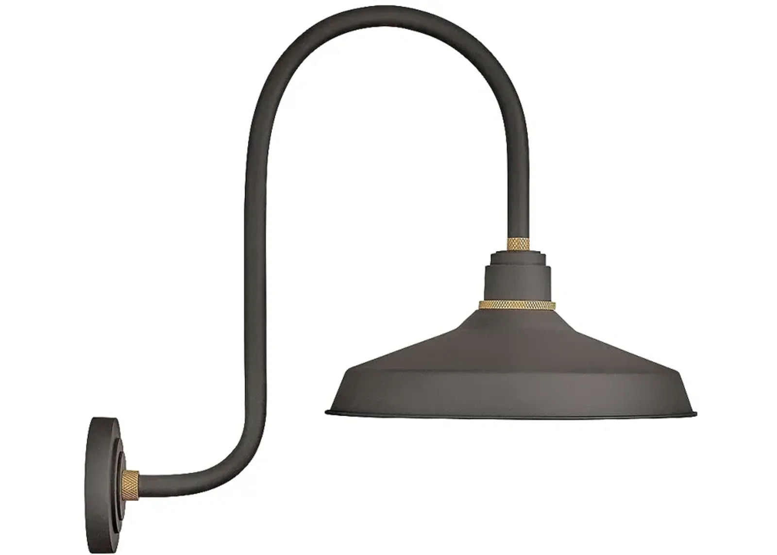 Outdoor Foundry Classic-Large Tall Gooseneck Barn Light-Museum Bronze