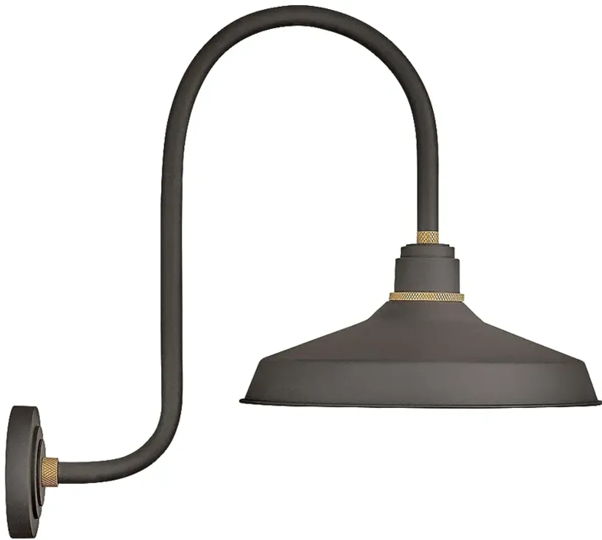 Outdoor Foundry Classic-Large Tall Gooseneck Barn Light-Museum Bronze