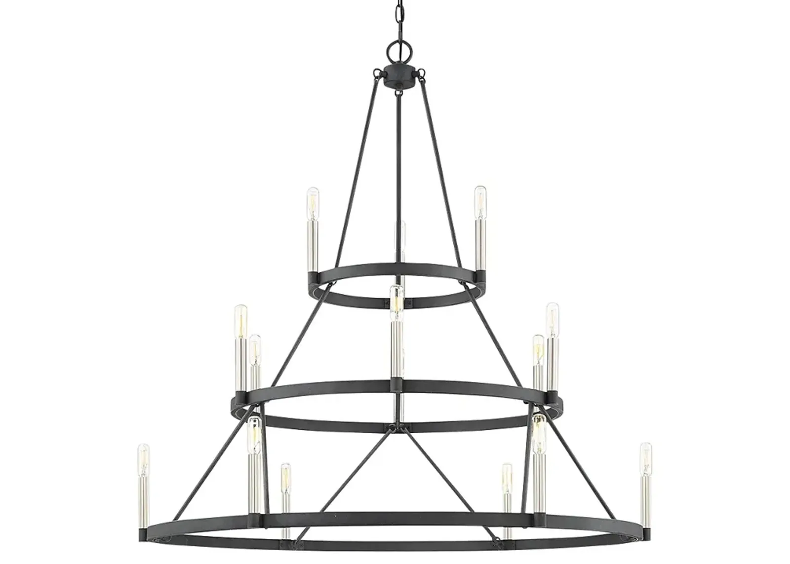 Quoizel Doran 40 1/4" Wide Black 15-Light Ring Chandelier