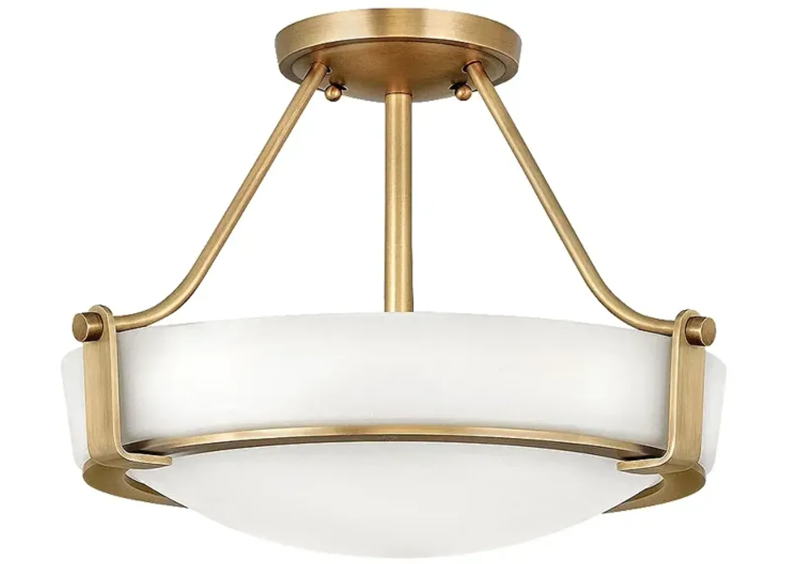 HINKLEY FOYER HATHAWAY Medium Semi-Flush Mount Heritage Brass