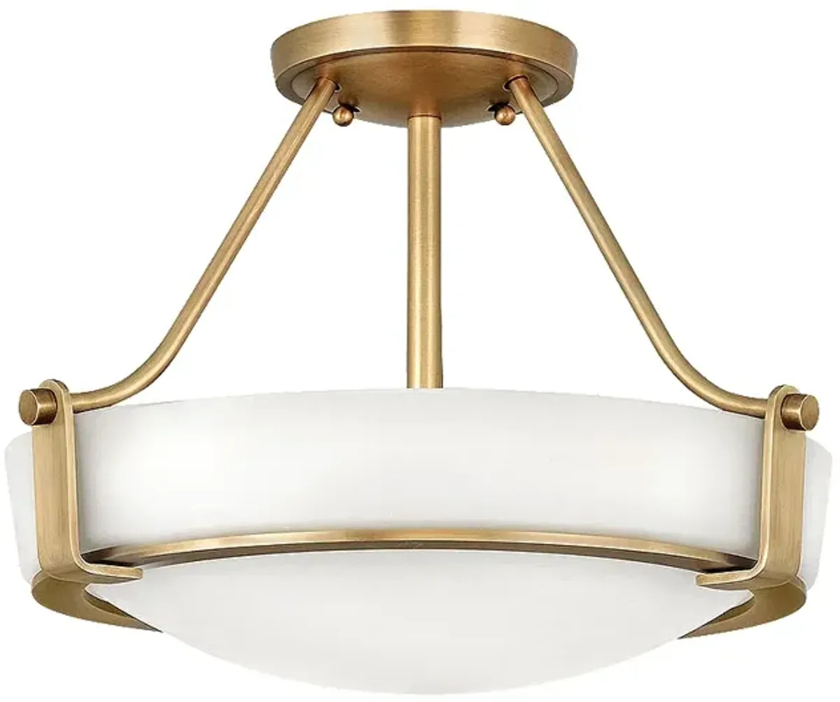 HINKLEY FOYER HATHAWAY Medium Semi-Flush Mount Heritage Brass