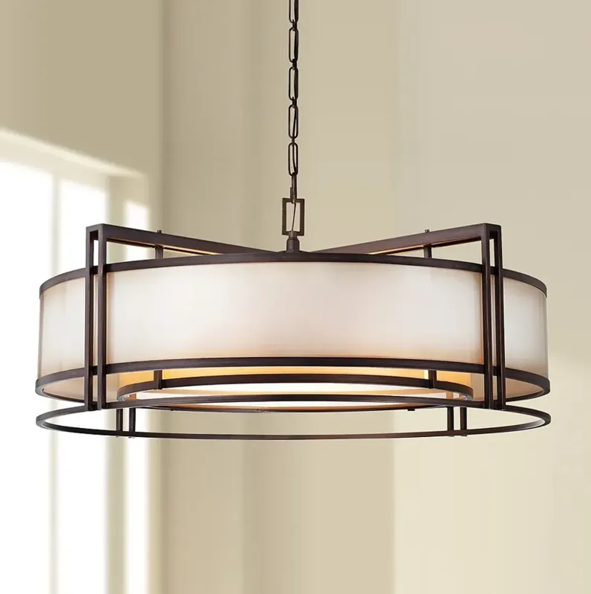 Metropolitan Underscore 36" Wide Bronze 5-Light Pendant Light