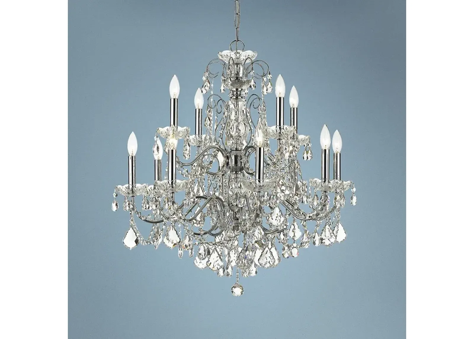 Imperial 29 1/2" Wide Polished Chrome 12-Light Chandelier