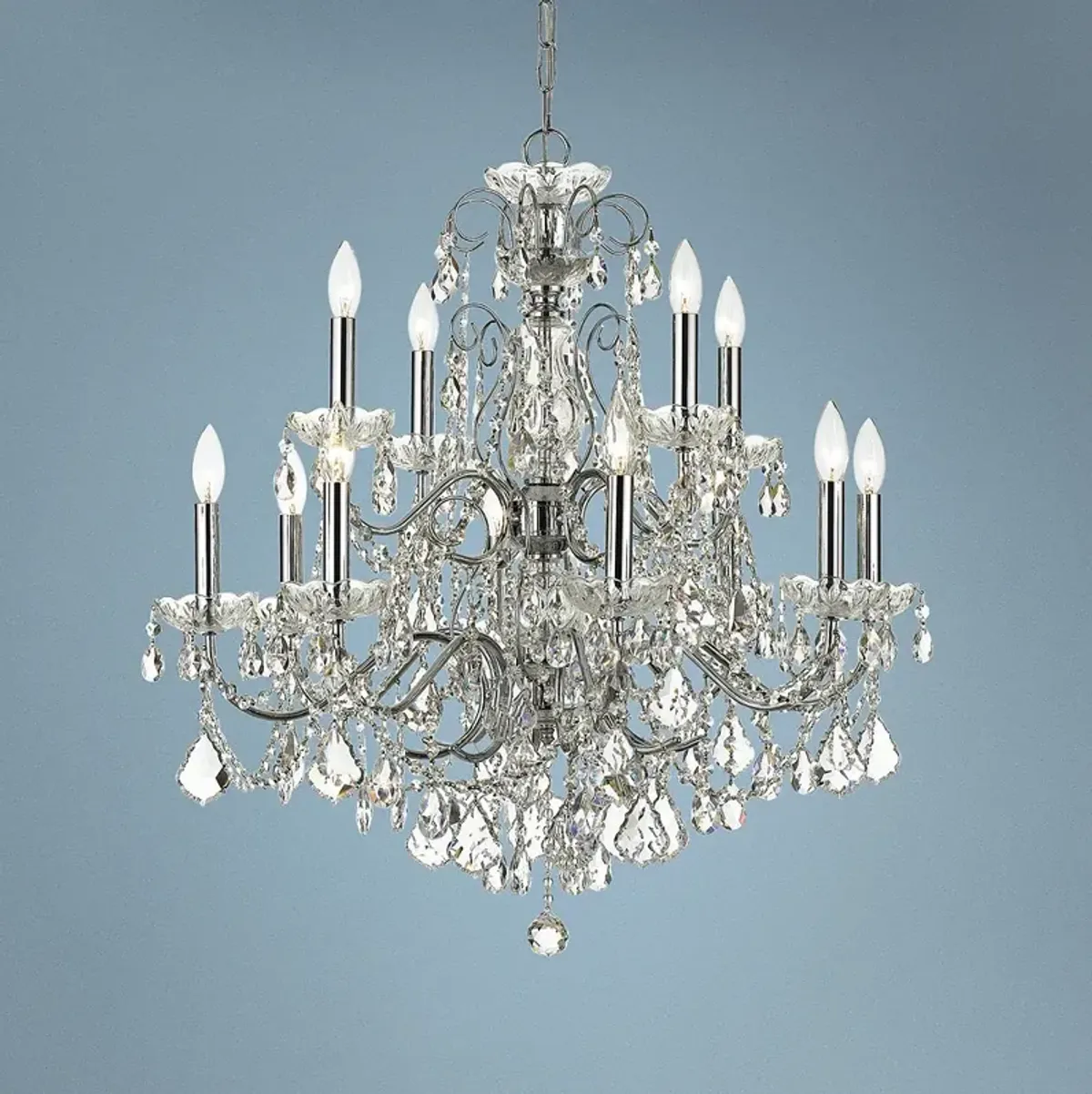 Imperial 29 1/2" Wide Polished Chrome 12-Light Chandelier