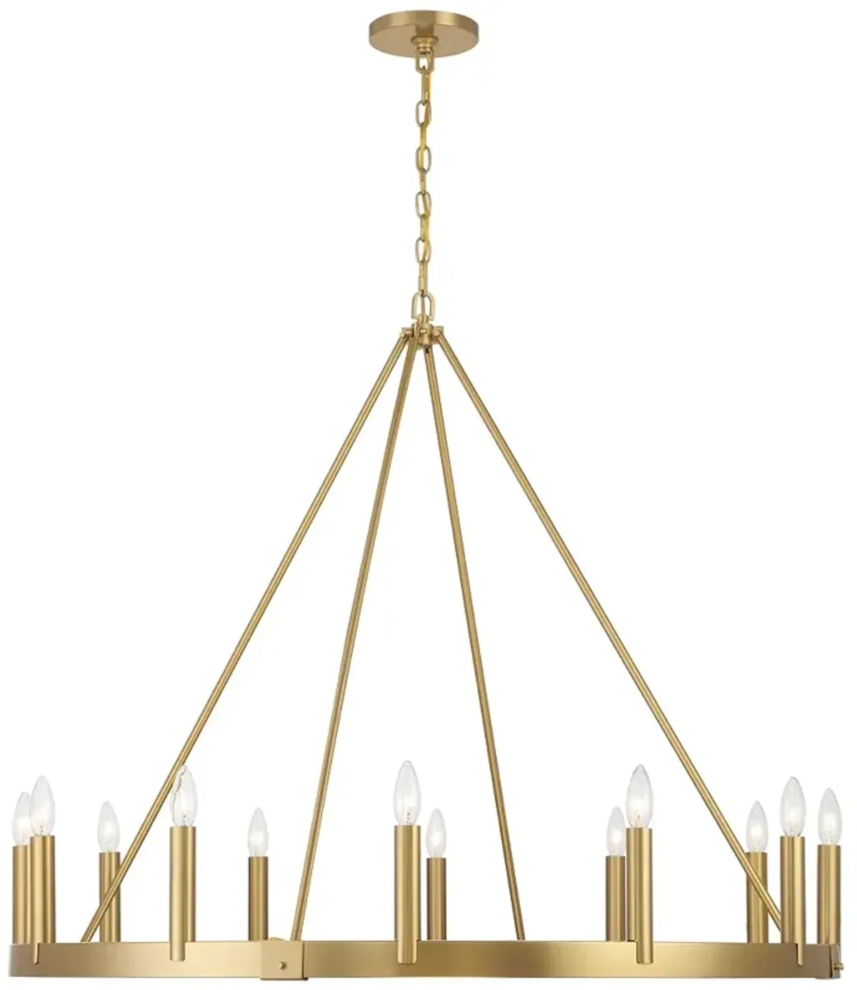 Minka Lavery Dutton 12-Light 42.63-in Signature Brass Chandelier