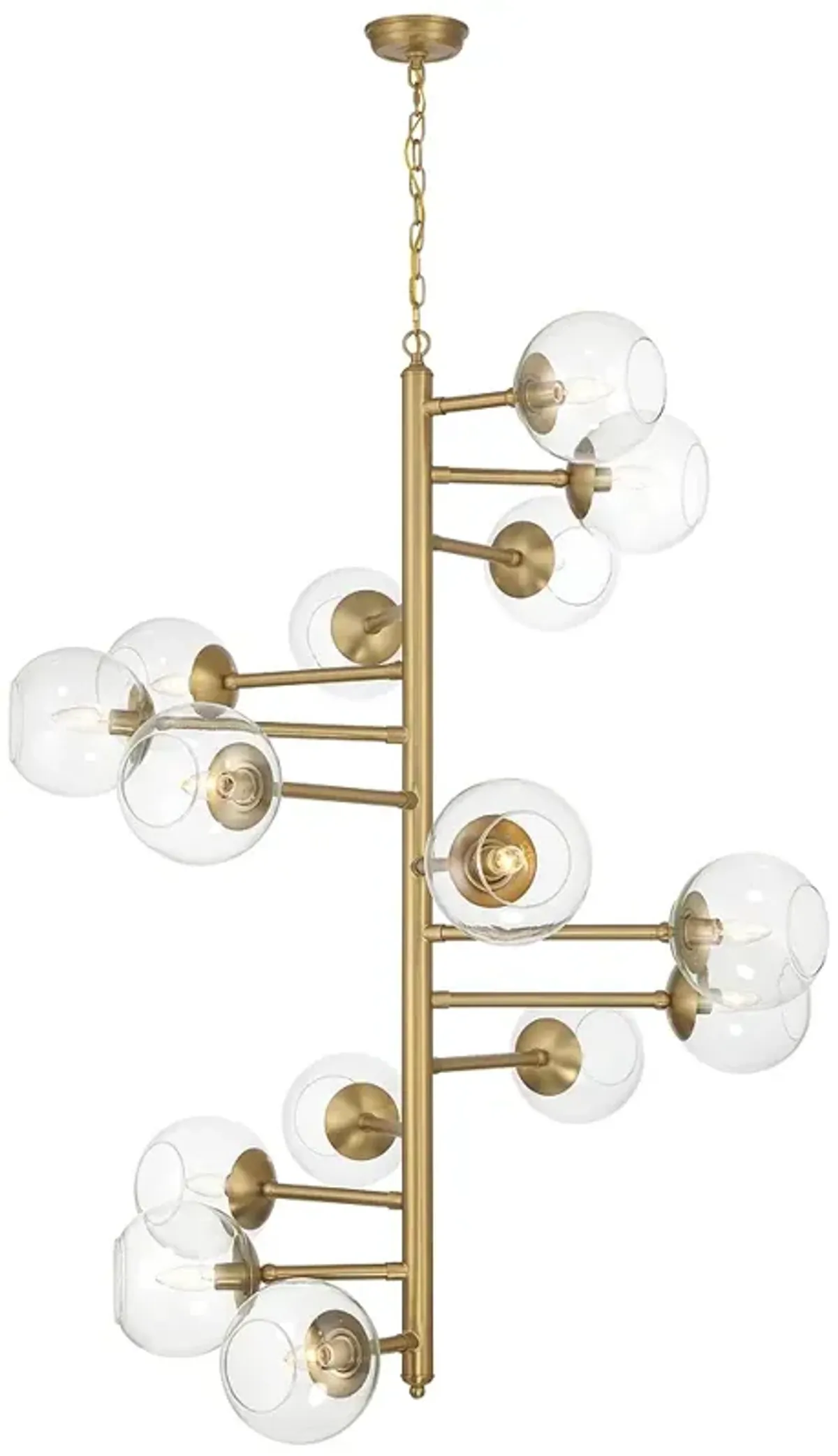 Minka Lavery Millikan 15-Light 38.75-in Brass Pendant with Glass Shades