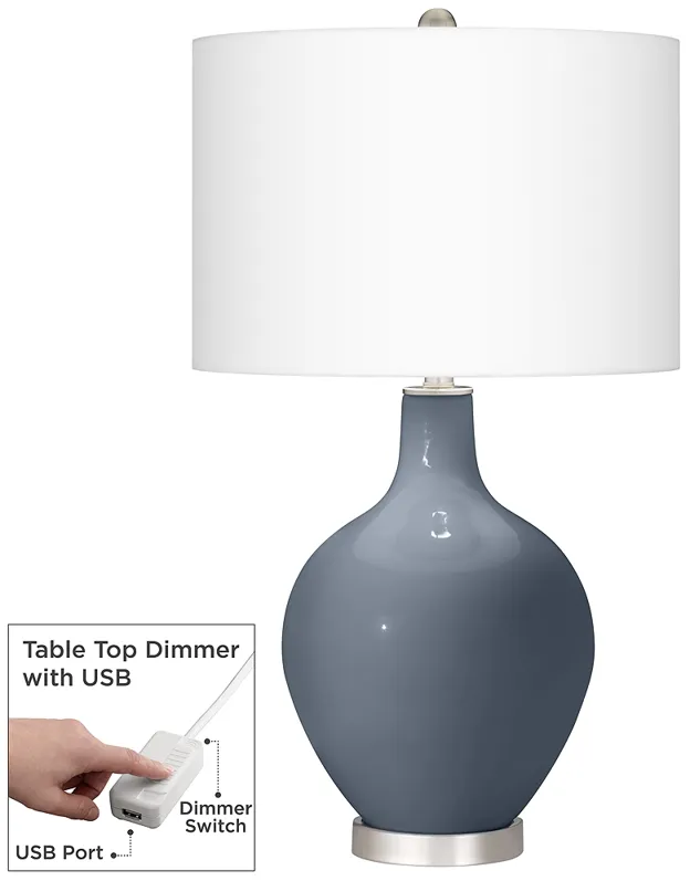 Granite Peak Ovo Table Lamp With Dimmer