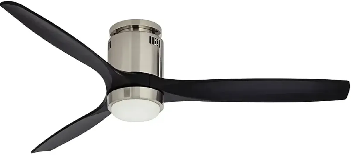 52" Casa Windspun Brushed Nickel DC Hugger LED Ceiling Fan with Remote