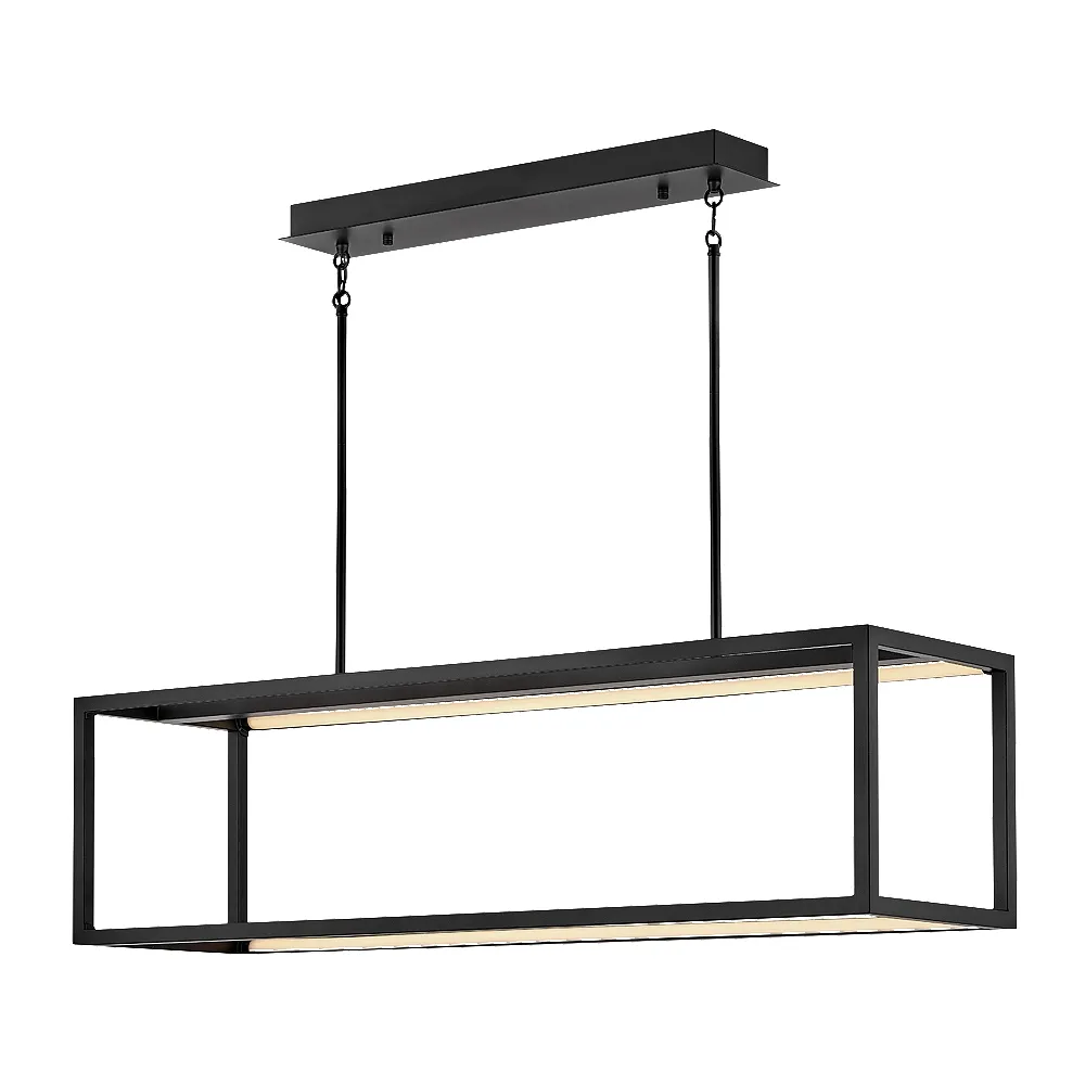 Hinkley Onyx LED Linear Chandelier Black