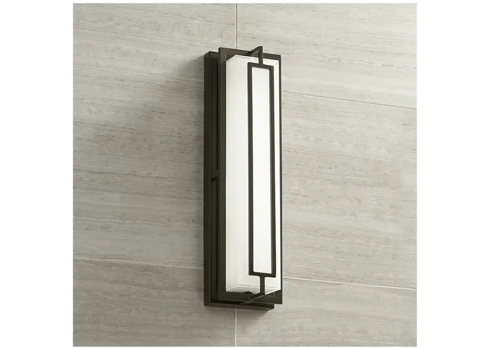 Possini Euro Belfonte 16 1/4" High Bronze Modern LED Wall Sconce