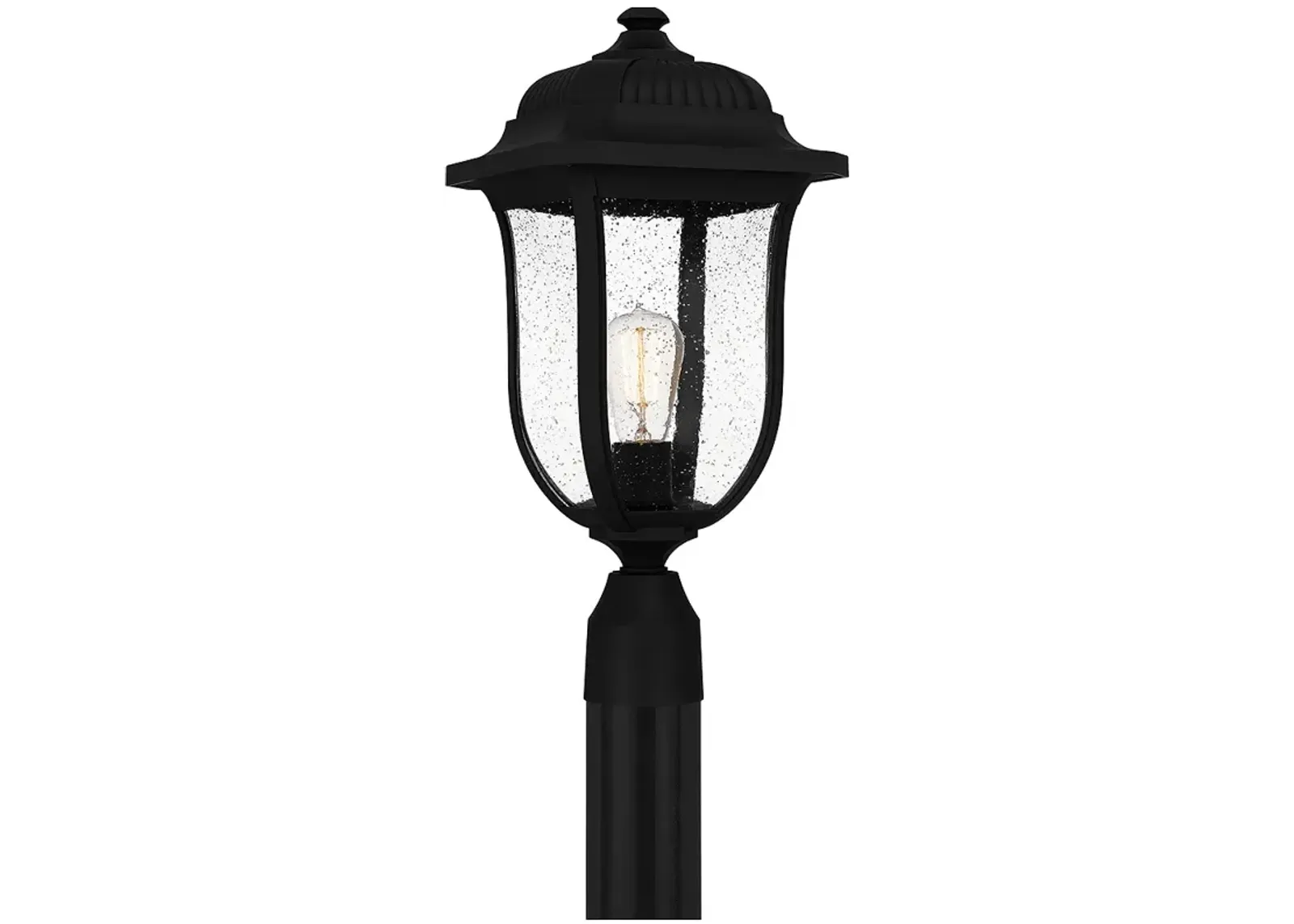 Mulberry 1-Light Matte Black Outdoor Post Lantern