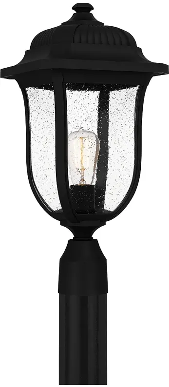 Mulberry 1-Light Matte Black Outdoor Post Lantern