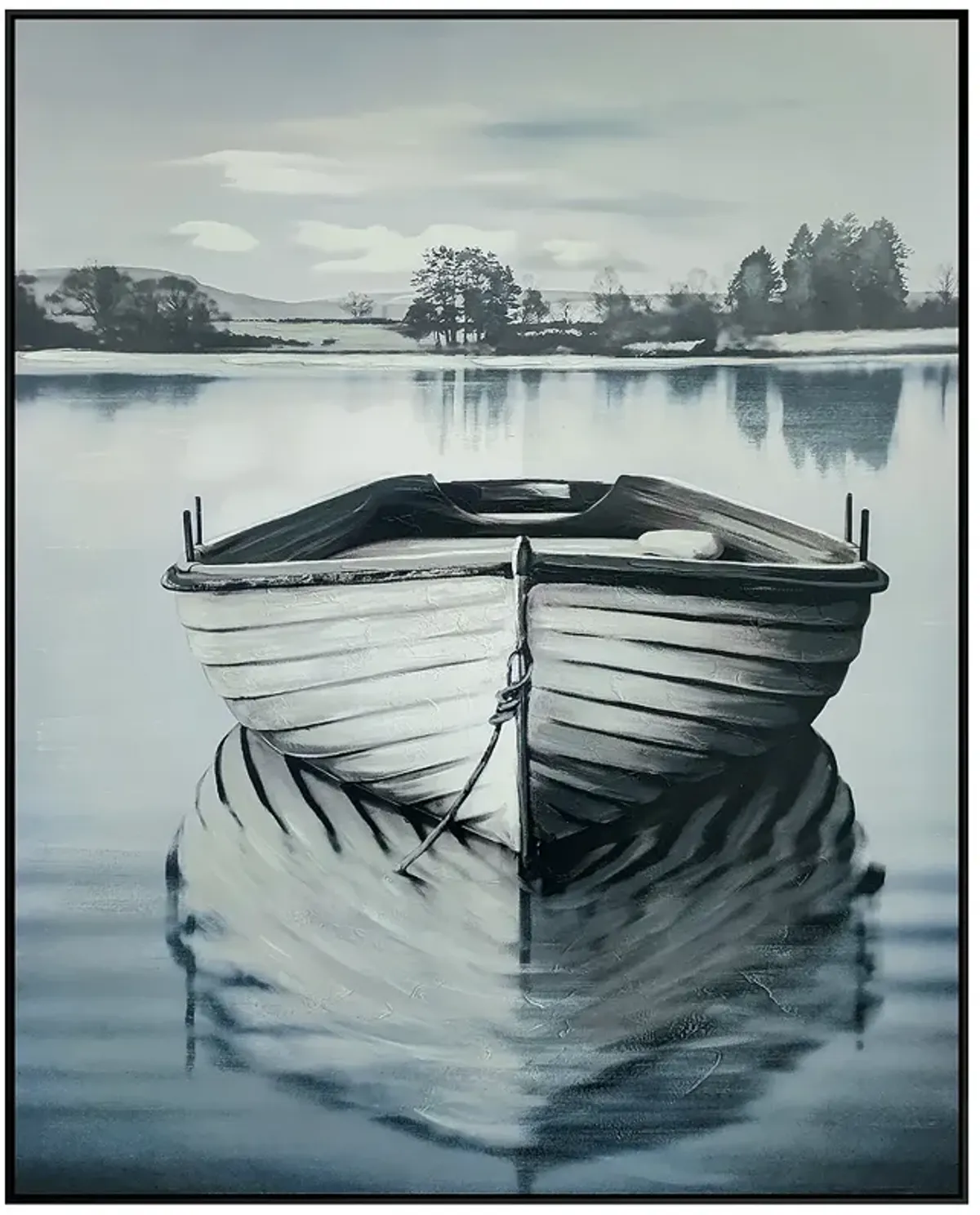 Lake It Easy 50" High Framed Canvas Wall Art