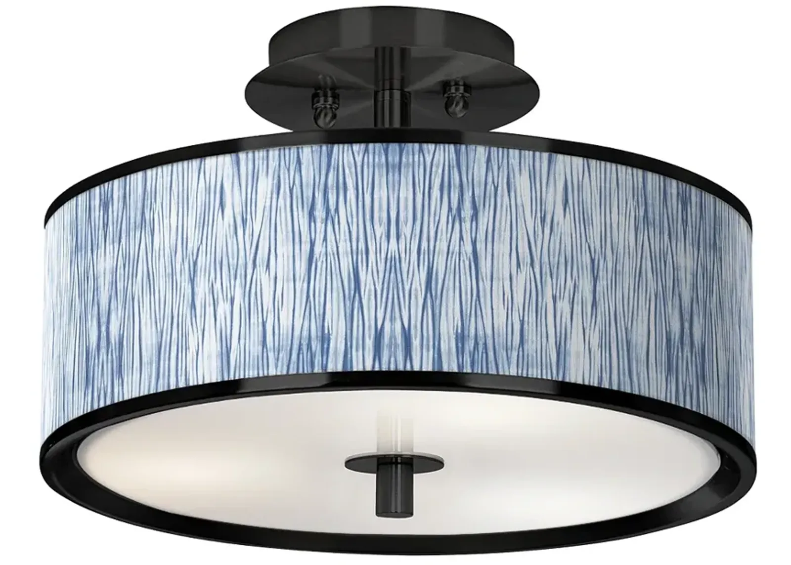 Beachcomb Black 14" Wide Ceiling Light