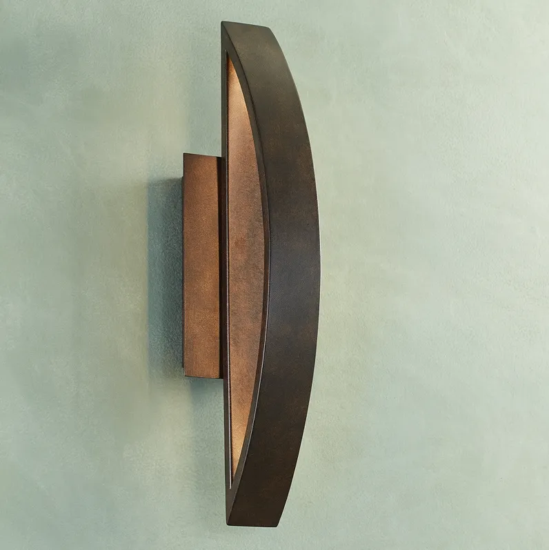 Possini Euro Gateway 20 1/2" High Coppered Arch Modern LED Wall Sconce