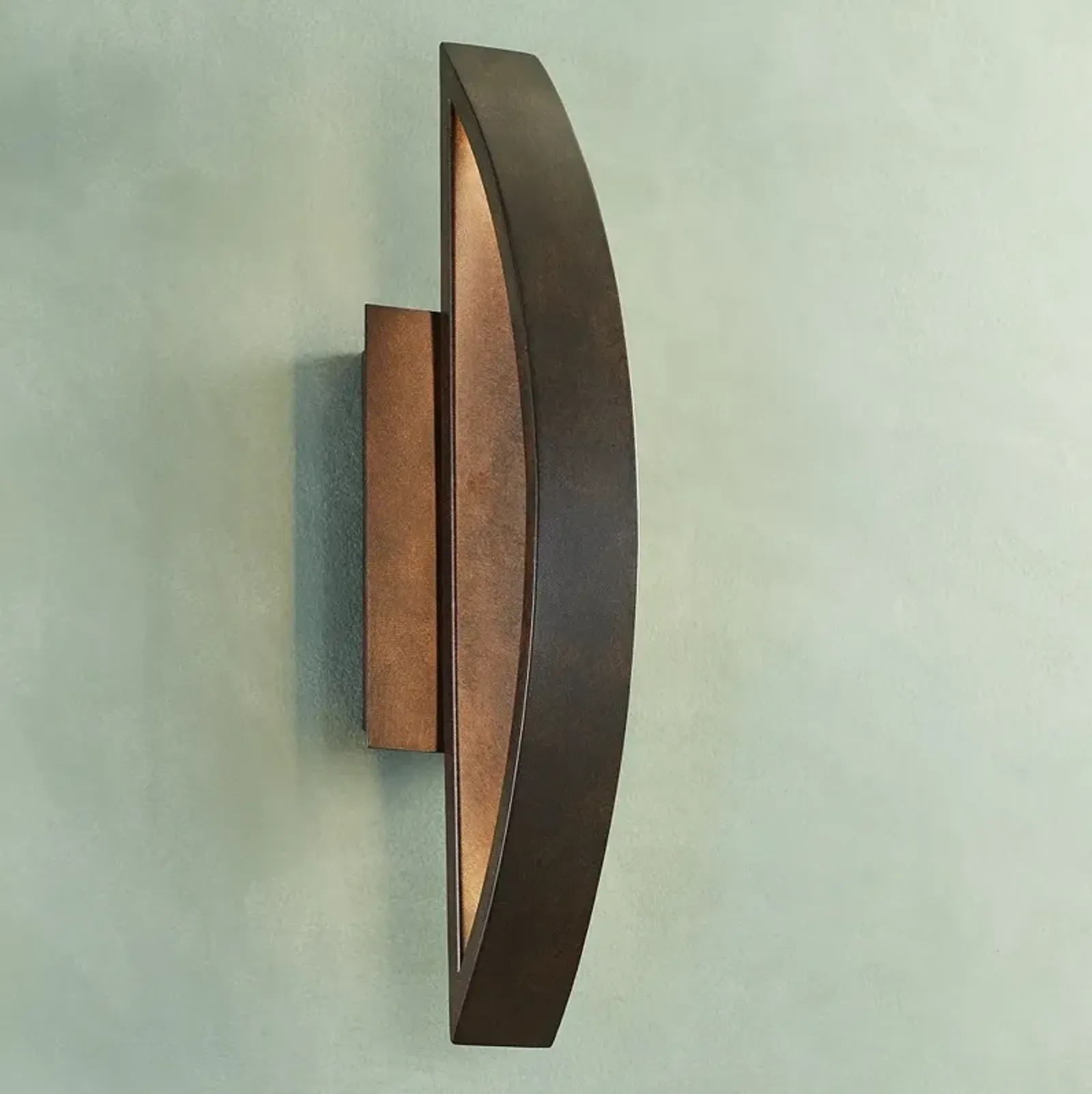 Possini Euro Gateway 20 1/2" High Coppered Arch Modern LED Wall Sconce