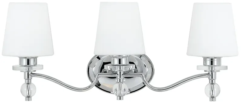 Quoizel Hollister 23" Wide Polished Chrome 3-Light Bath Light