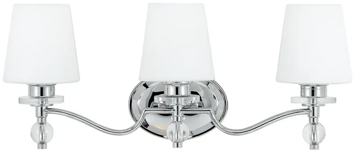 Quoizel Hollister 23" Wide Polished Chrome 3-Light Bath Light