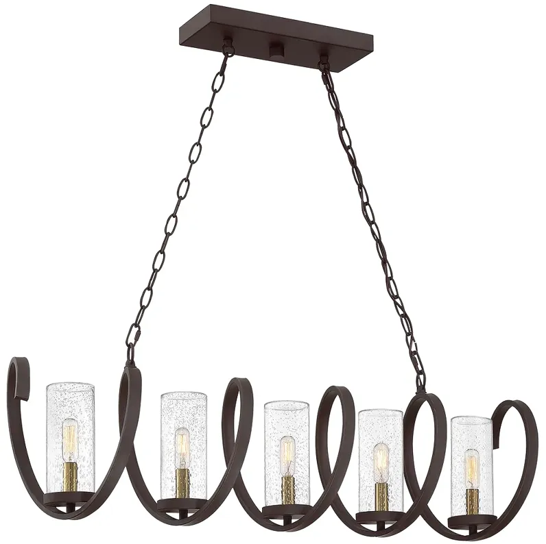 Tumult 5-Lt Bronze Island Chandelier