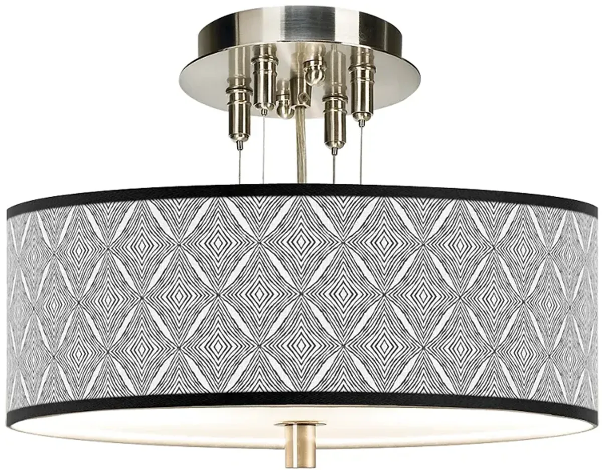 Moroccan Diamonds II Giclee 14" Wide Ceiling Light