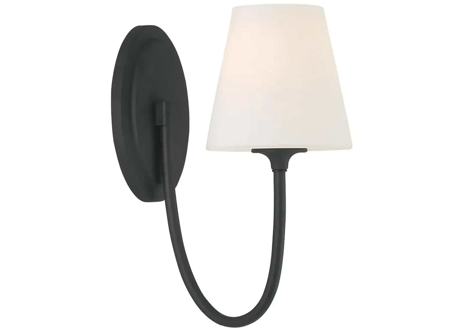 Juno 1 Light Black Forged Wall Mount