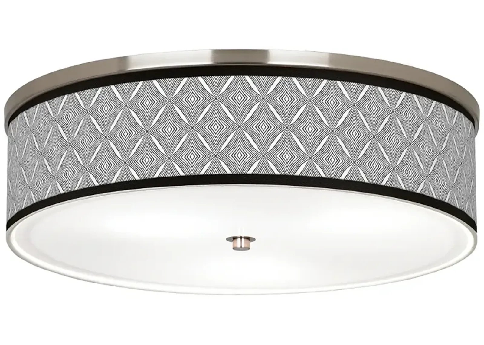 Moroccan Diamonds II Giclee Nickel 20 1/4" Wide Ceiling Light