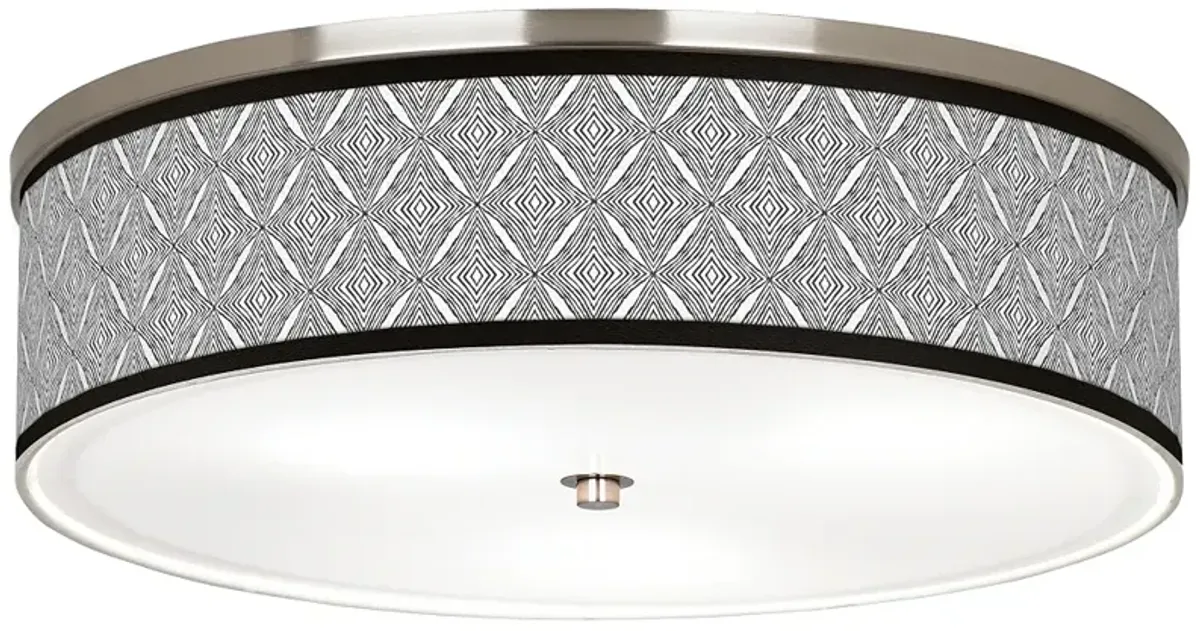 Moroccan Diamonds II Giclee Nickel 20 1/4" Wide Ceiling Light