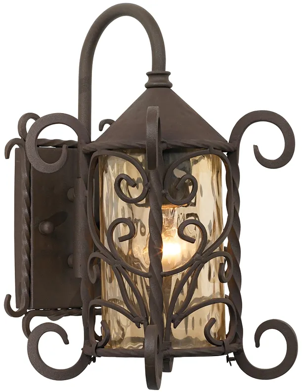 Casa Seville 13 1/4" High Iron Scroll Traditional Wall Sconce