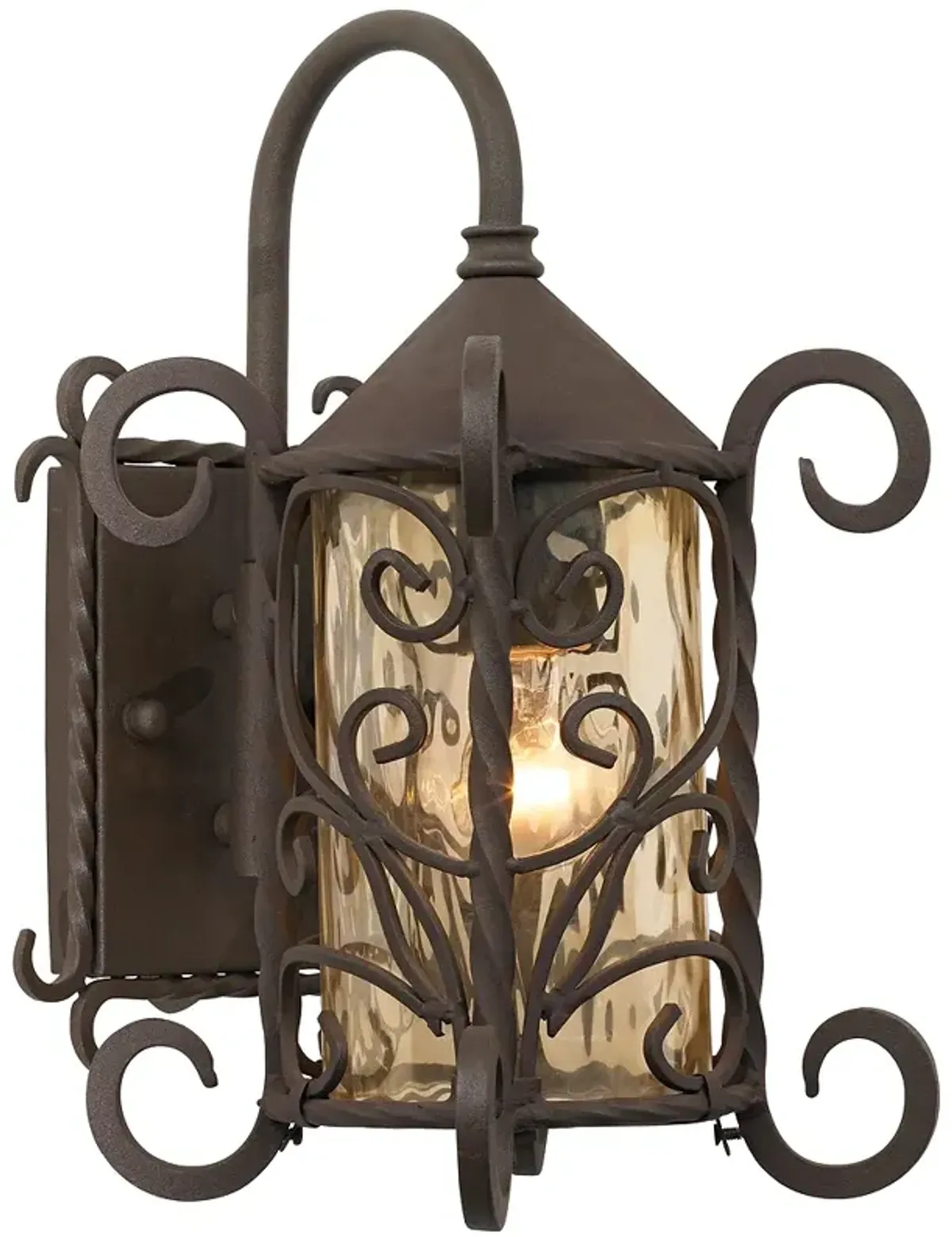 Casa Seville 13 1/4" High Iron Scroll Traditional Wall Sconce