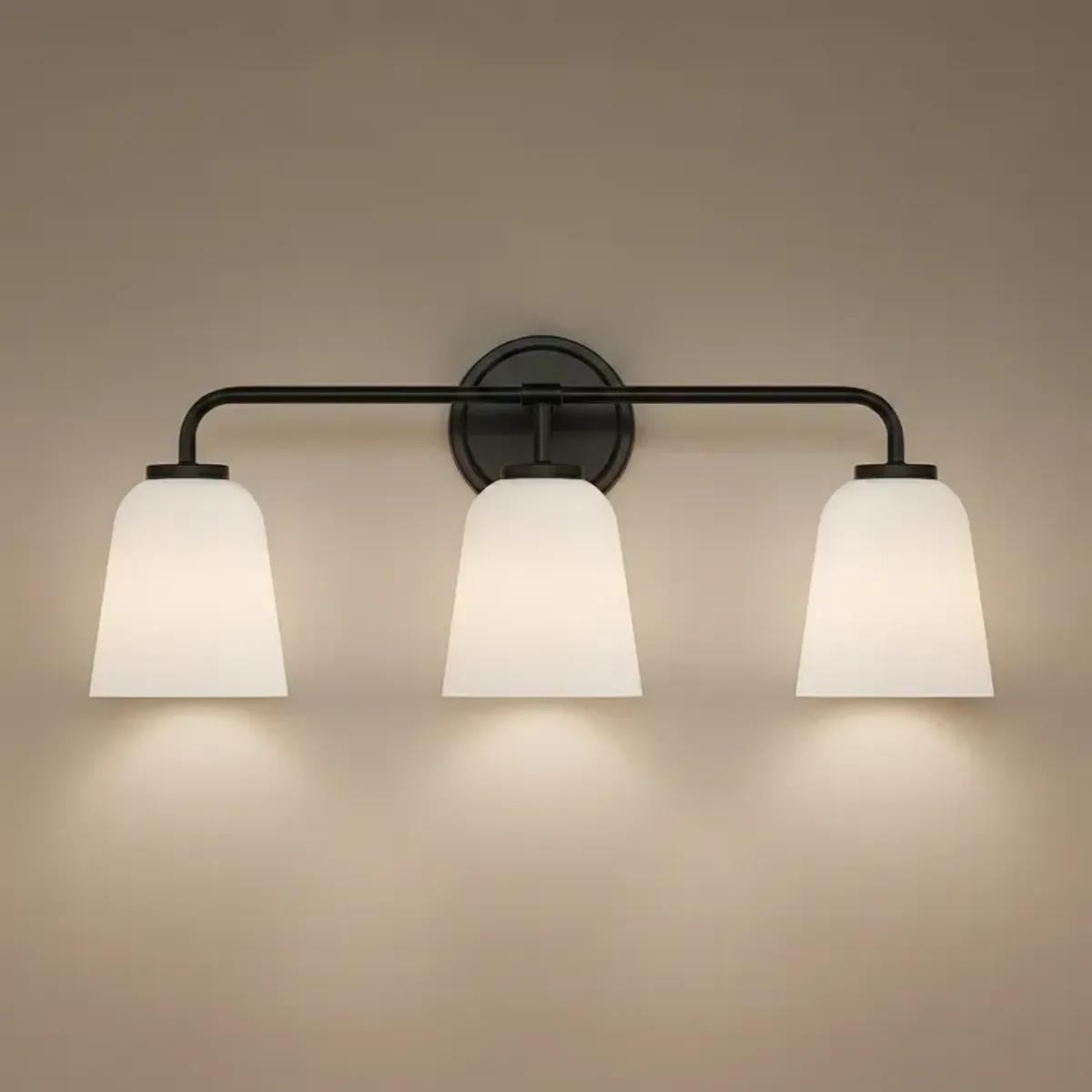 Possini Euro Bouchard 24" Wide Black 3-Light Bath Vanity Light