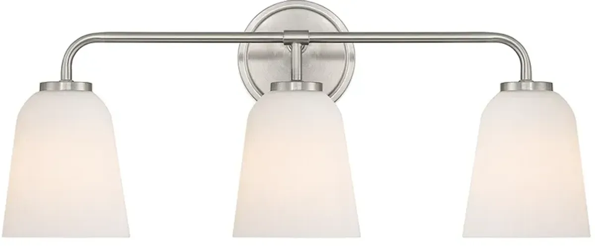 Possini Euro Bouchard 24"W Brushed Nickel 3-Light Bath Vanity Light
