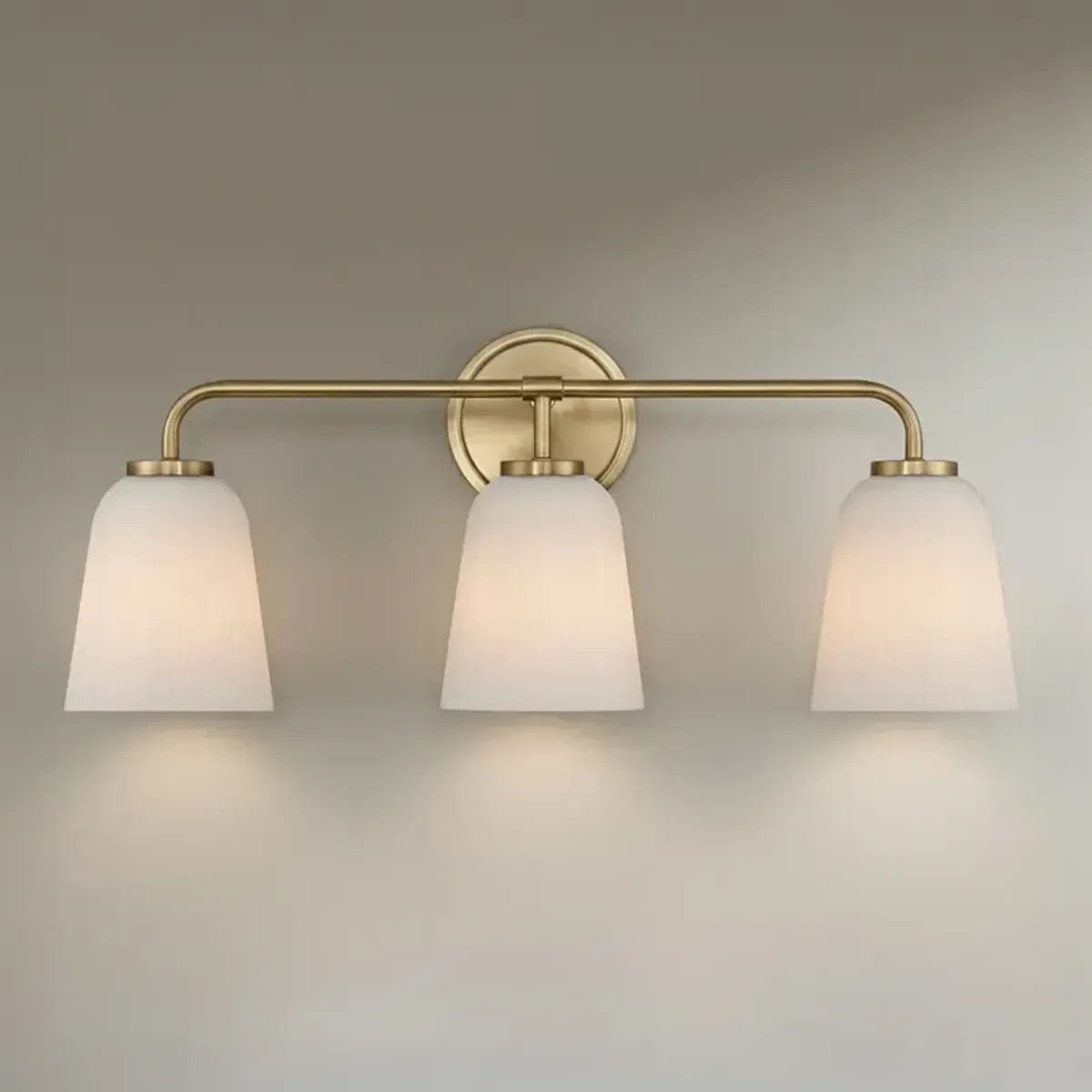 Possini Euro Bouchard 24" Wide Satin Brass 3-Light Bath Vanity Light